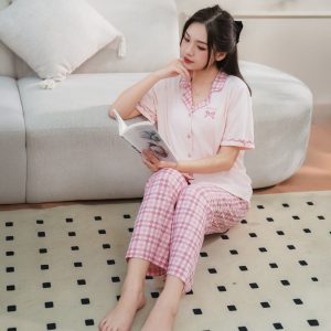 Alternative view of Bộ đồ ngủ Pijama Cotton quần dài tay ngắn